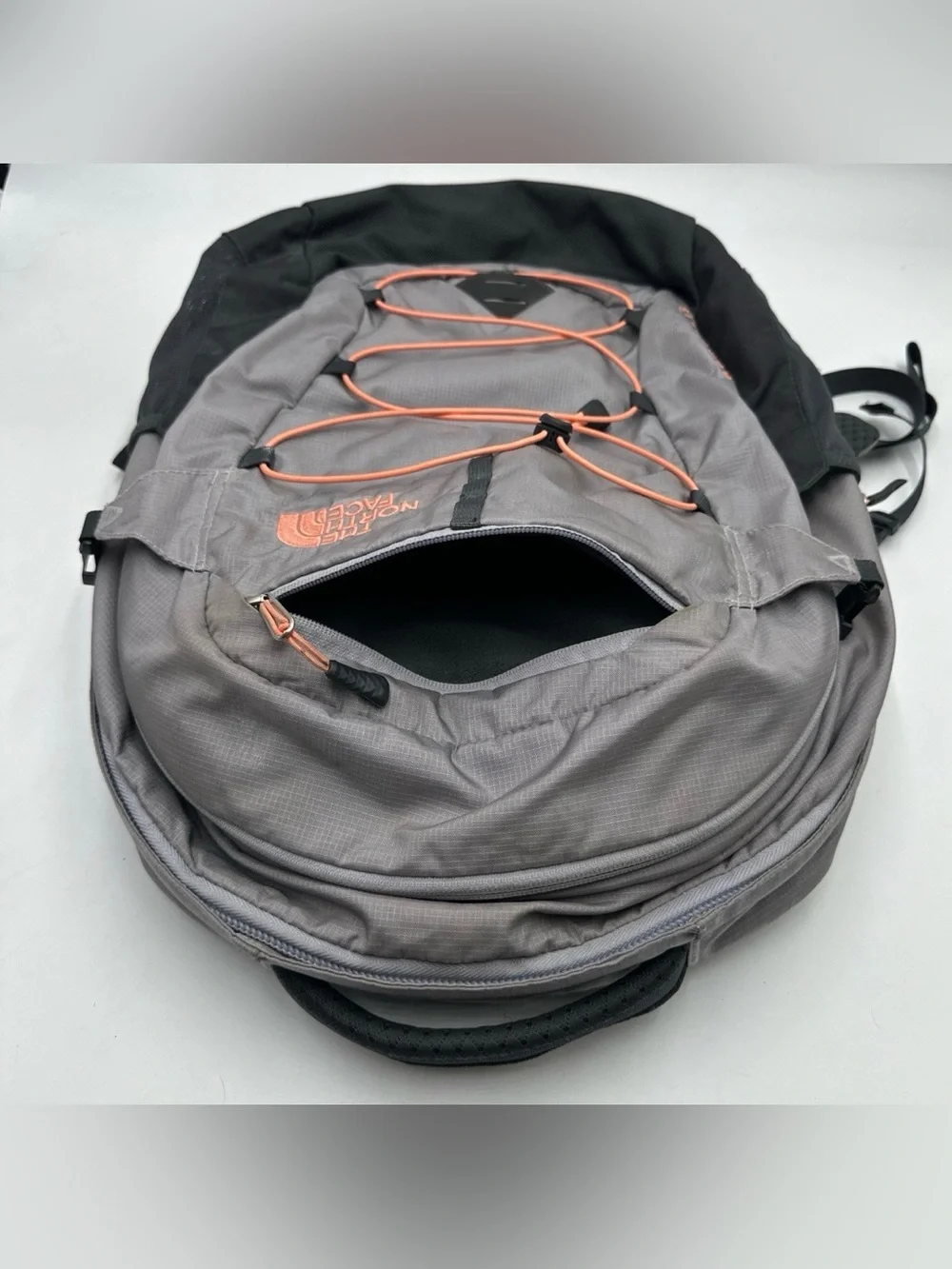 The North Face Women’s Borealis Backpack Gray Coral Laptop School Travel